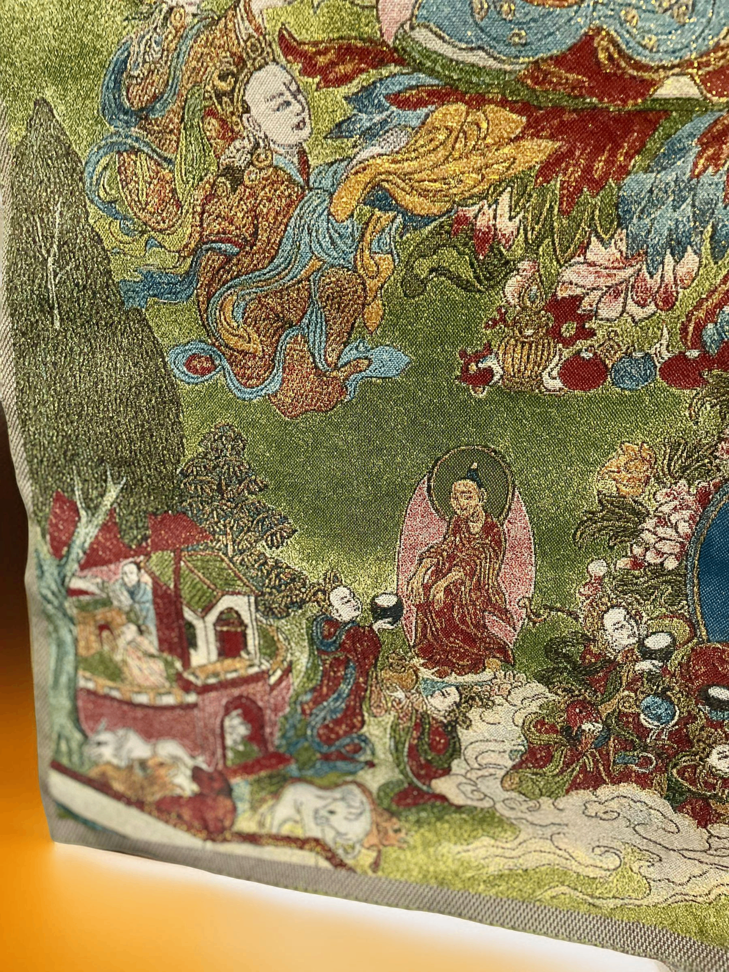 V000006 Silk Embroidery Tibet Tibetan Tapestry Shakyamuni Buddha Life Story