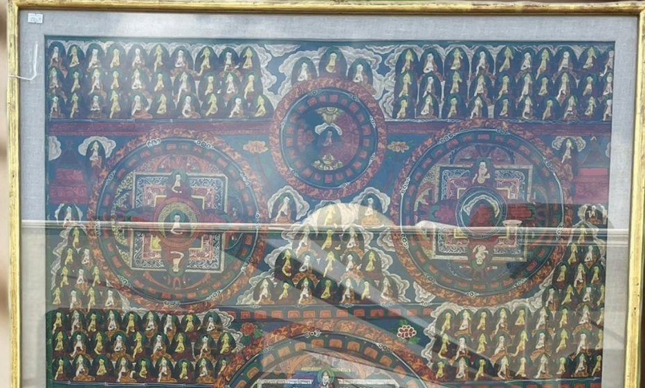 V000062 Asian Art - Unique -Original Antique - Thangka -Art Wall decor- Collectors