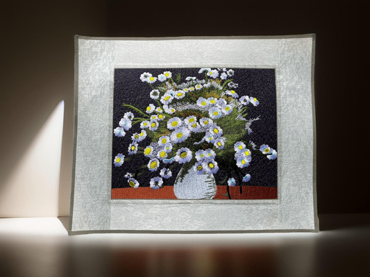 V000077 Daisy Serenade: Suzhou Embroidery Still Life