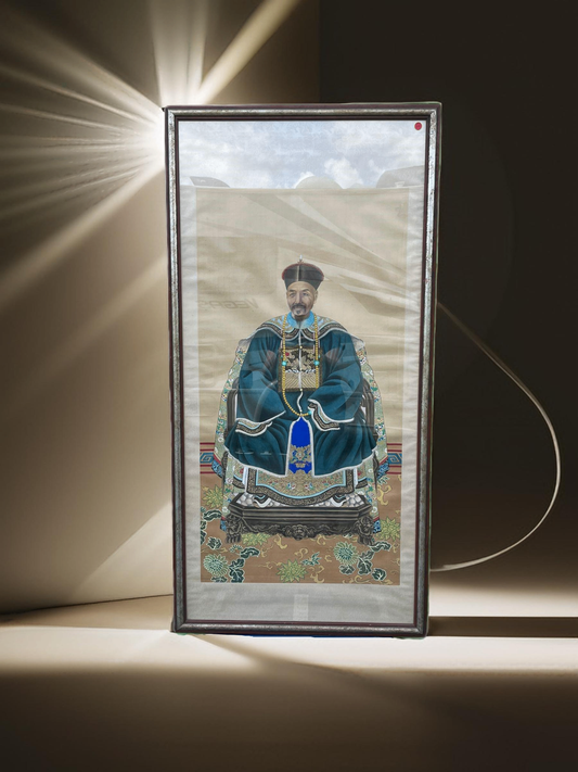 V000060 ChInese Governor - Ancestry- Antique portrait - Art Deco- Wall Decor